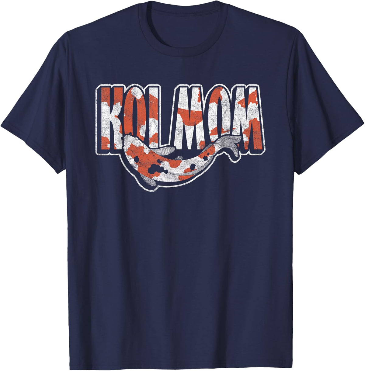 Koi Fish Ornamental Carp Koi Mom T-Shirt - Navy Blue