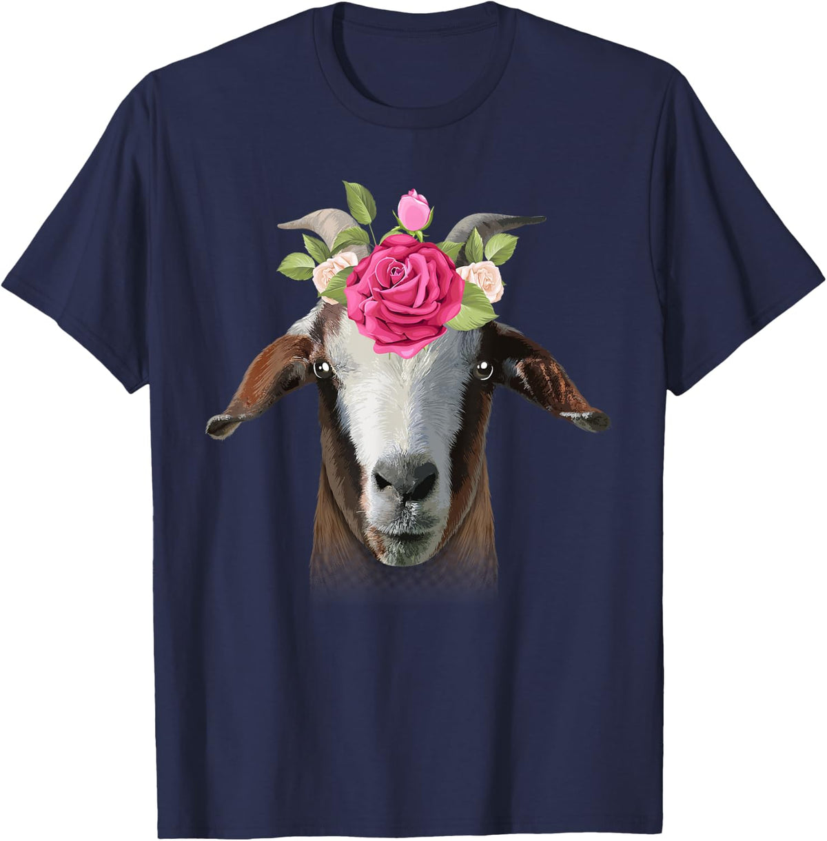 Cool Goat Design For Women Girls Goat Lover Farming Farm T-Shirt - Navy Blue