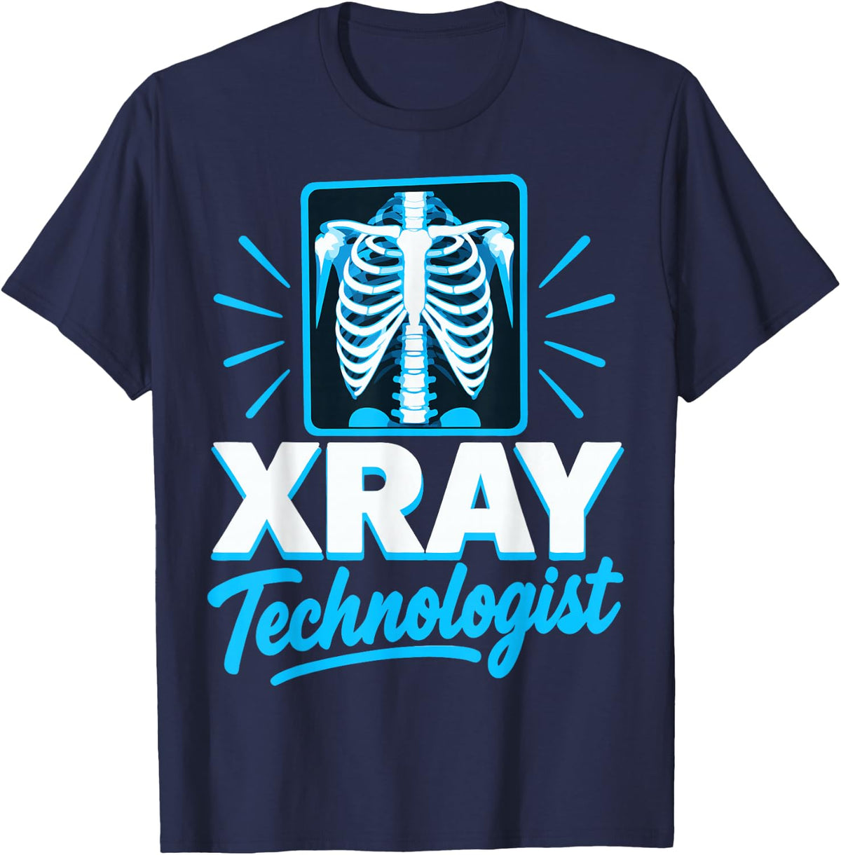 X-Ray Technologist Rad Tech Radiology T-Shirt - Navy Blue