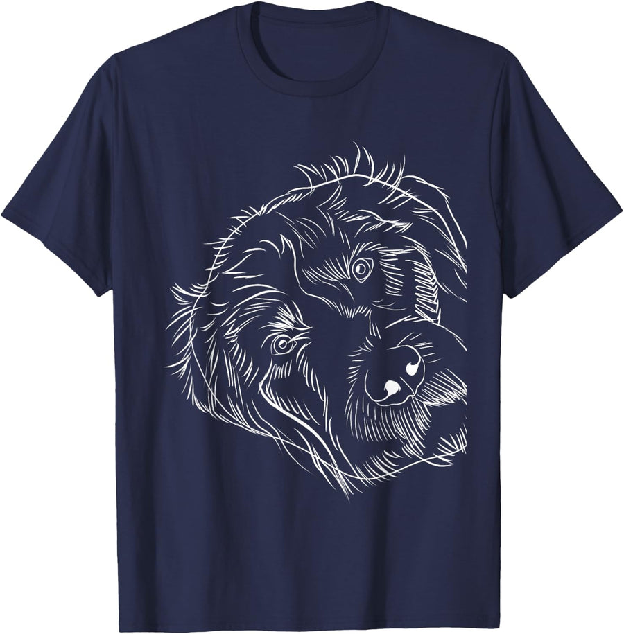 Dog German wire hair T-Shirt - Navy Blue
