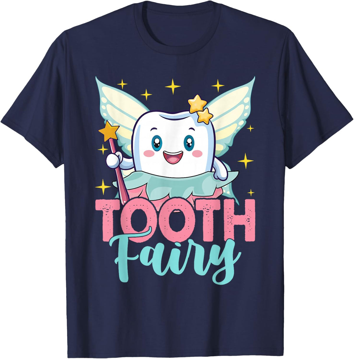 Cute Tooth Fairy Costume For Dentist And Dental Office T-Shirt - Navy Blue