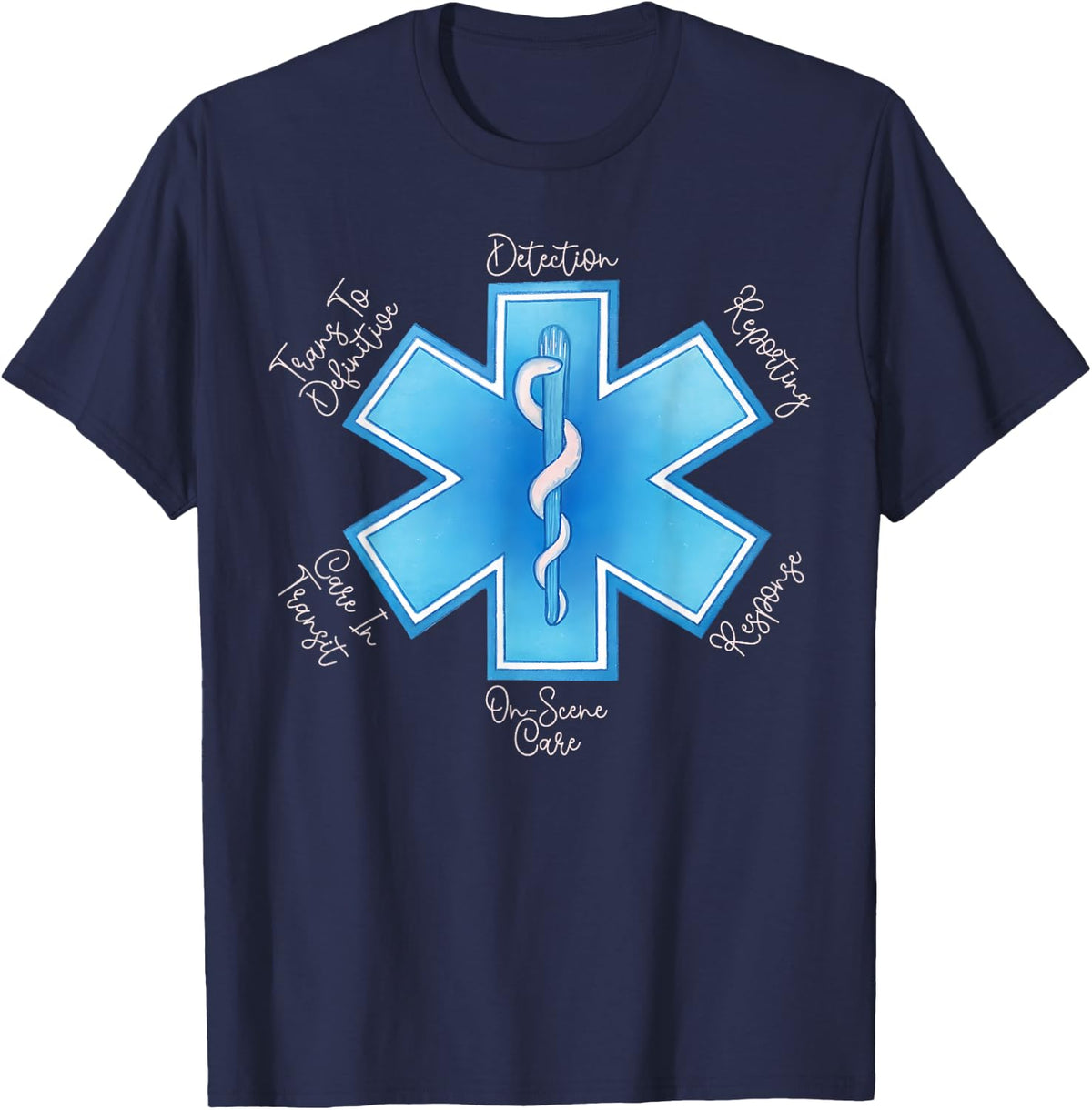 EMT EMS Paramedic AMR T-Shirt - Navy Blue