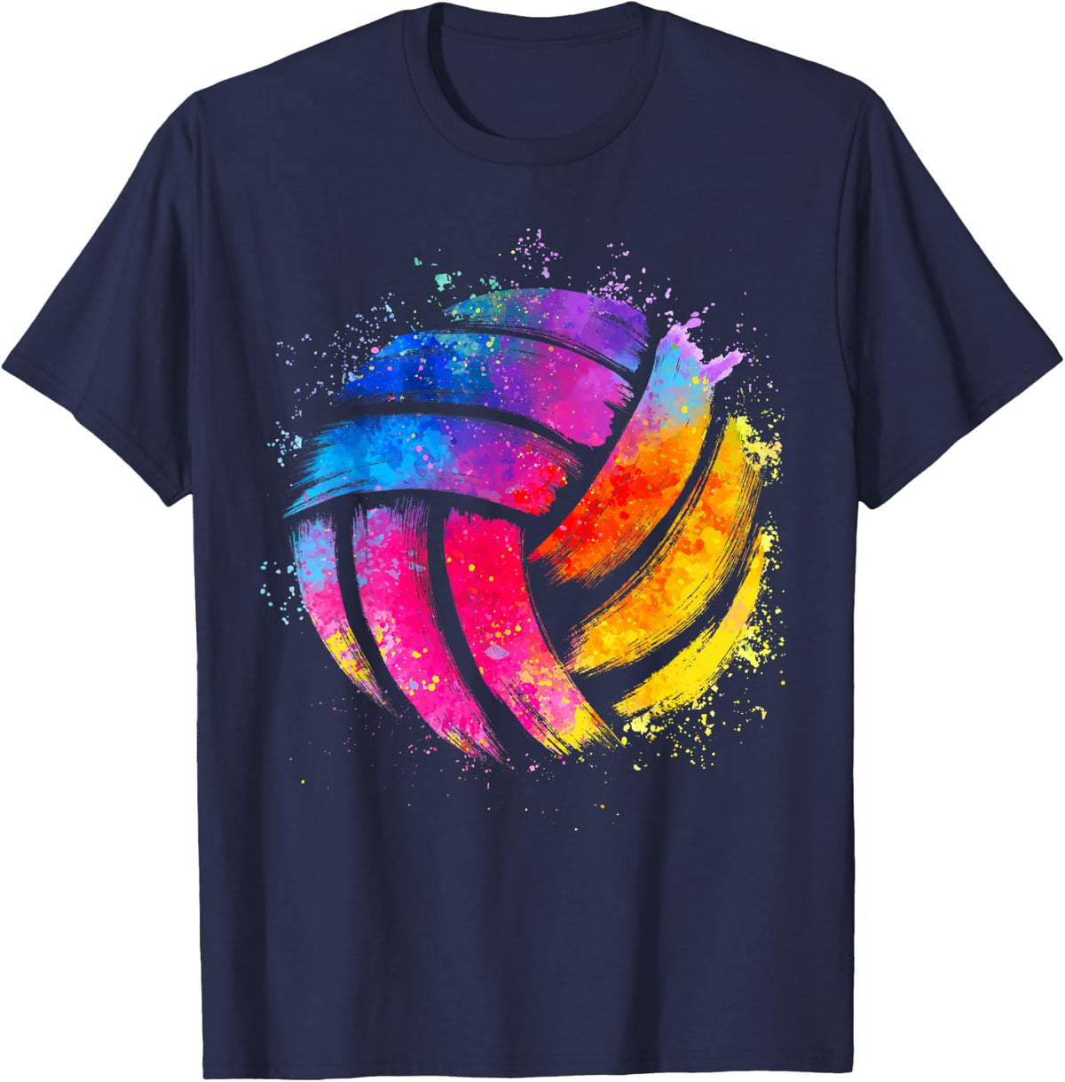 Funny Volleyball Art For Men Women Boy Girl Volleyball Lover T-Shirt - Navy Blue