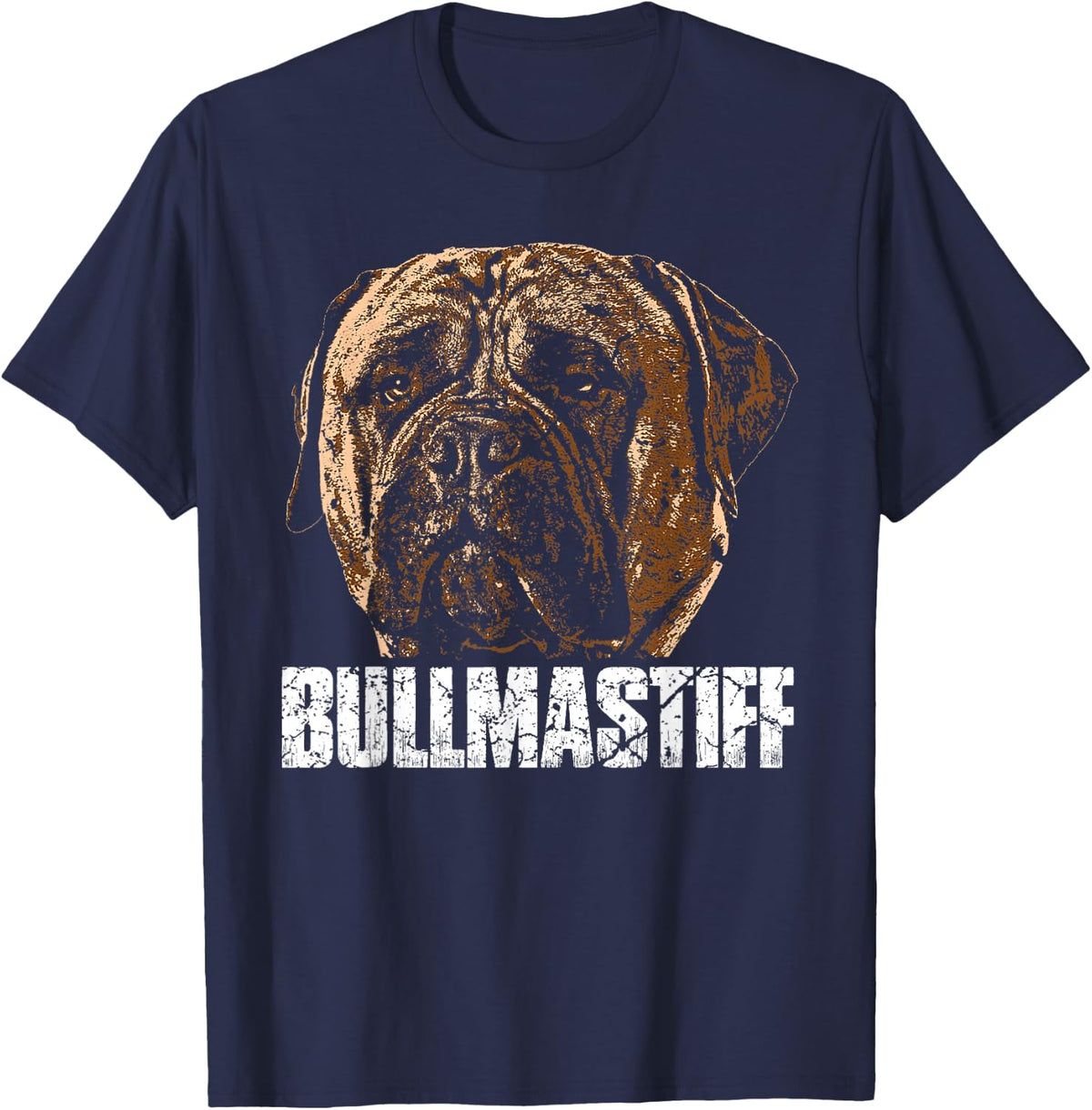 Bullmastiff Dog Vintage Mastiff Pet Bullmastiff T-Shirt - Navy Blue