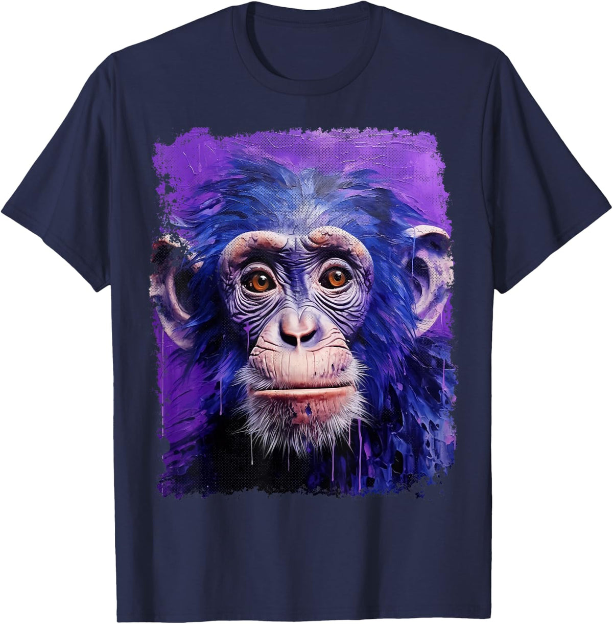 A Monkey Purple T-Shirt - Navy Blue