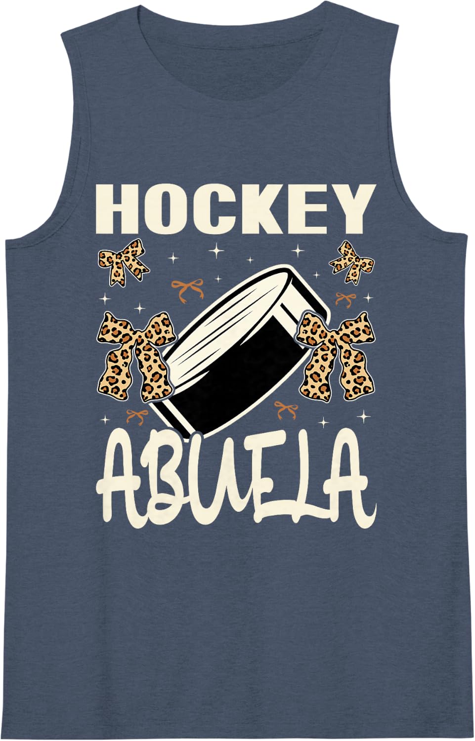 Women's Hockey Lover Player Cute Grandma Grandmother Women Abuela Tank Top - Navy Blue