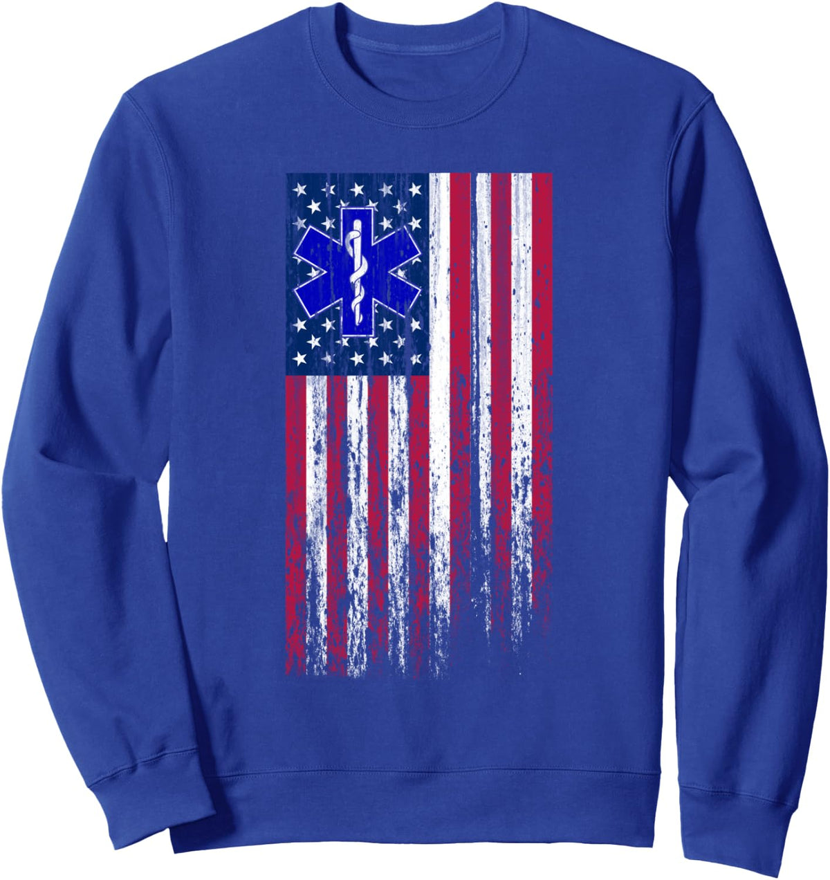EMS EMT Emergency Medical Service First Responder Sweatshirt - Adult Unisex Royal Blue