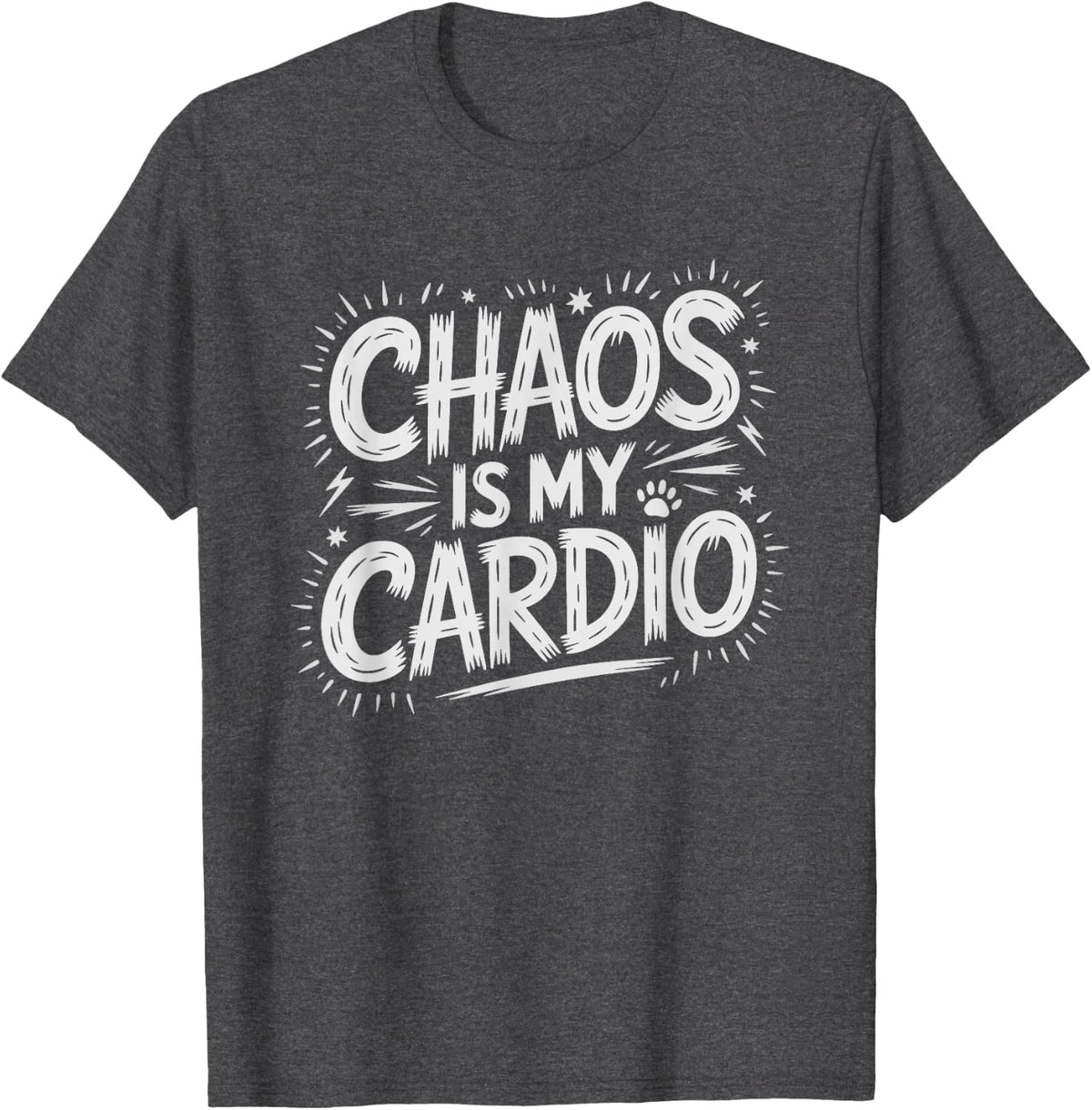 Raccoon Energy Chaos Agent Dumpster Fire Personality Humor T-Shirt - Dark Heather Grey