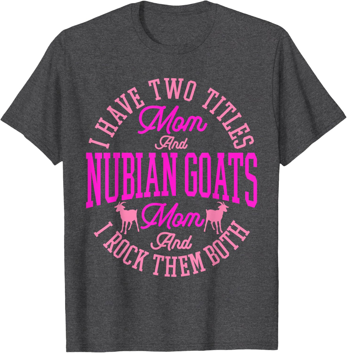 Nubian Goat Stuffed Animal Goat Costume Plush Nubian Goat T-Shirt - Dark Heather Grey
