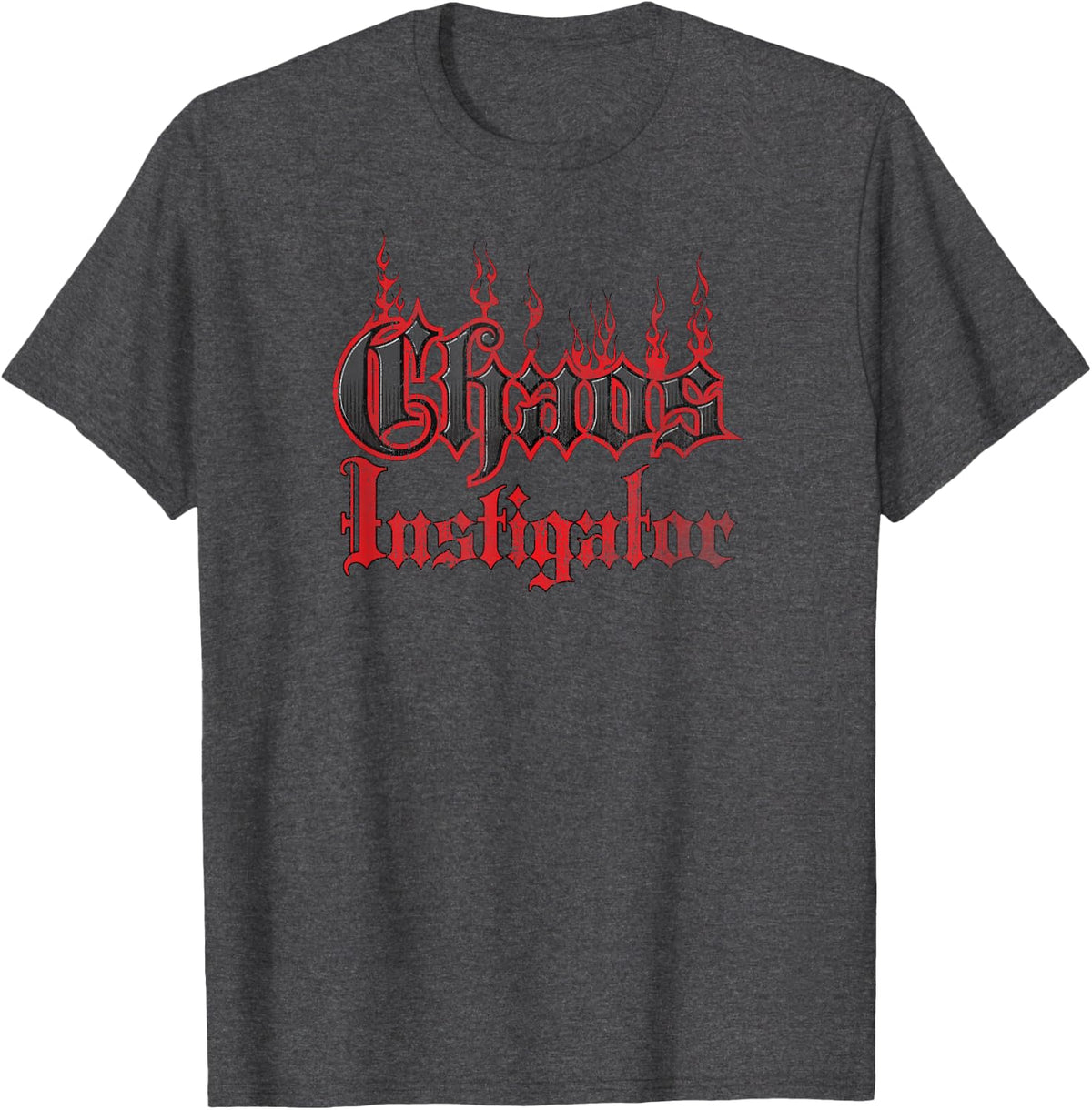 Chaos Instigator T Shirt Coordinator, Bad Parenting Or Kids T-Shirt - Dark Heather Grey