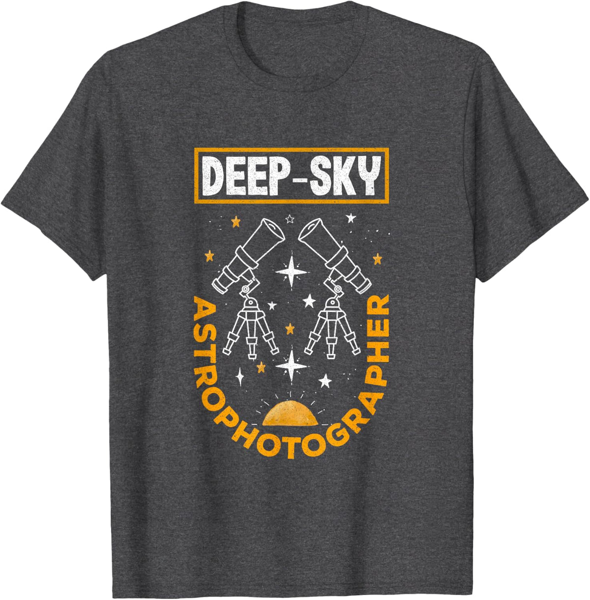 Deep-Sky Astrophotographer Funny Stargazing T-Shirt - Dark Heather Grey