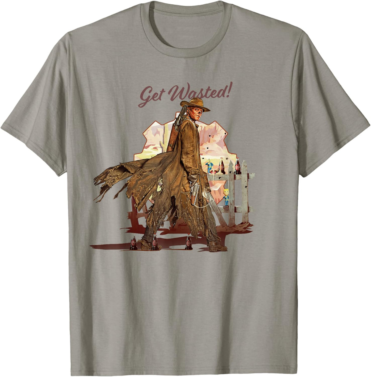 Fallout - Get Wasted! T-Shirt - Slate Grey