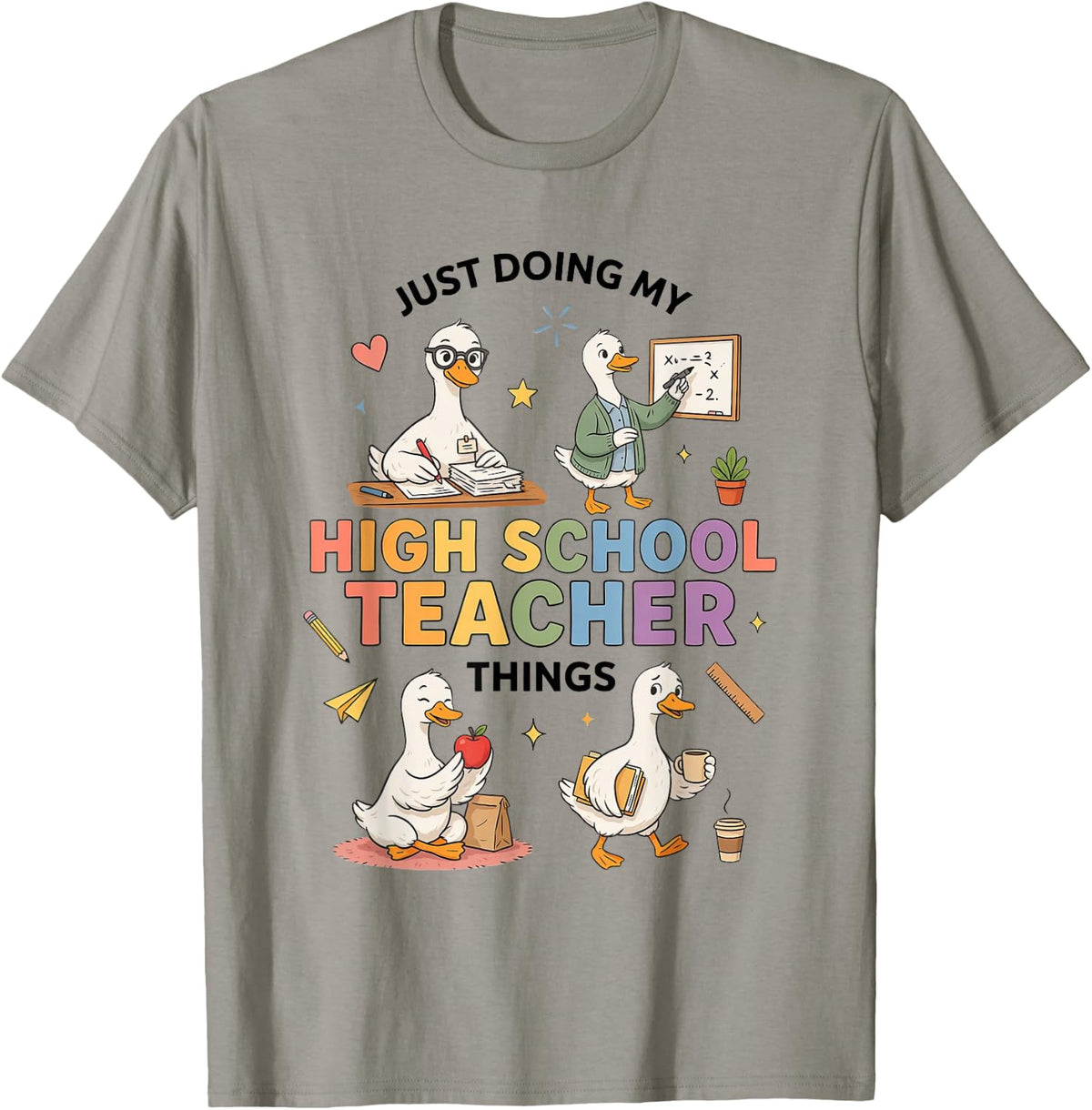 High School Teacher Educator Instructor Faculty Secondary T-Shirt - Slate Grey