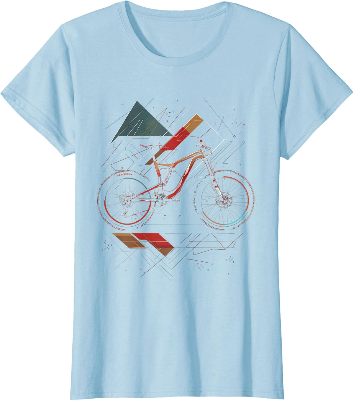 Mountain Bike T-Shirt - Baby Blue