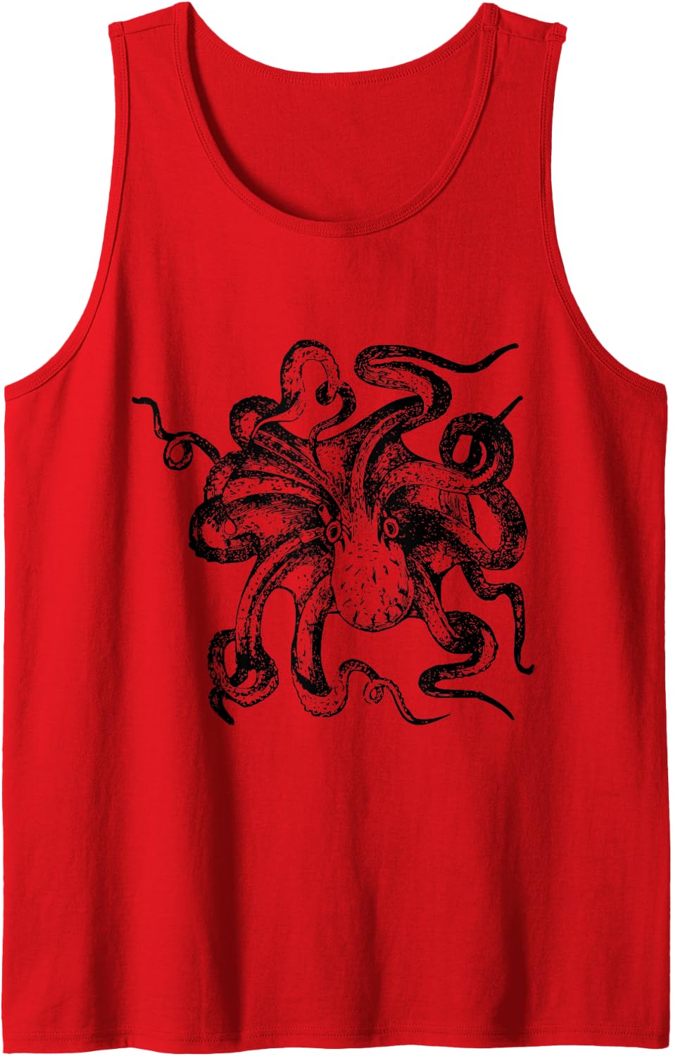 Ocean Kraken Octopus Tank Top - Red
