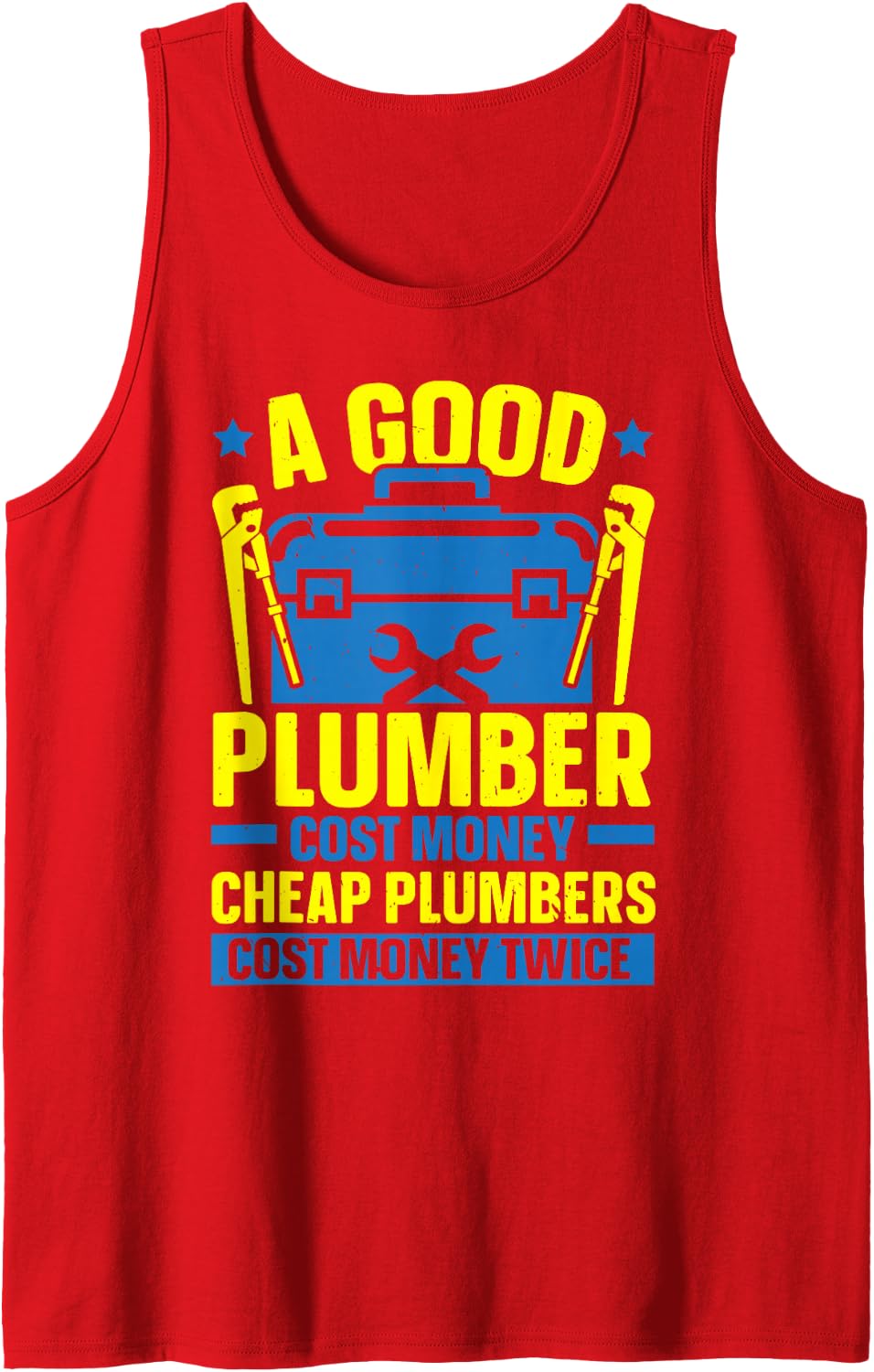 Men's Funny Plumber Whisperer Plumbing Drain Surgeon Sleeveless Tank Top - Red