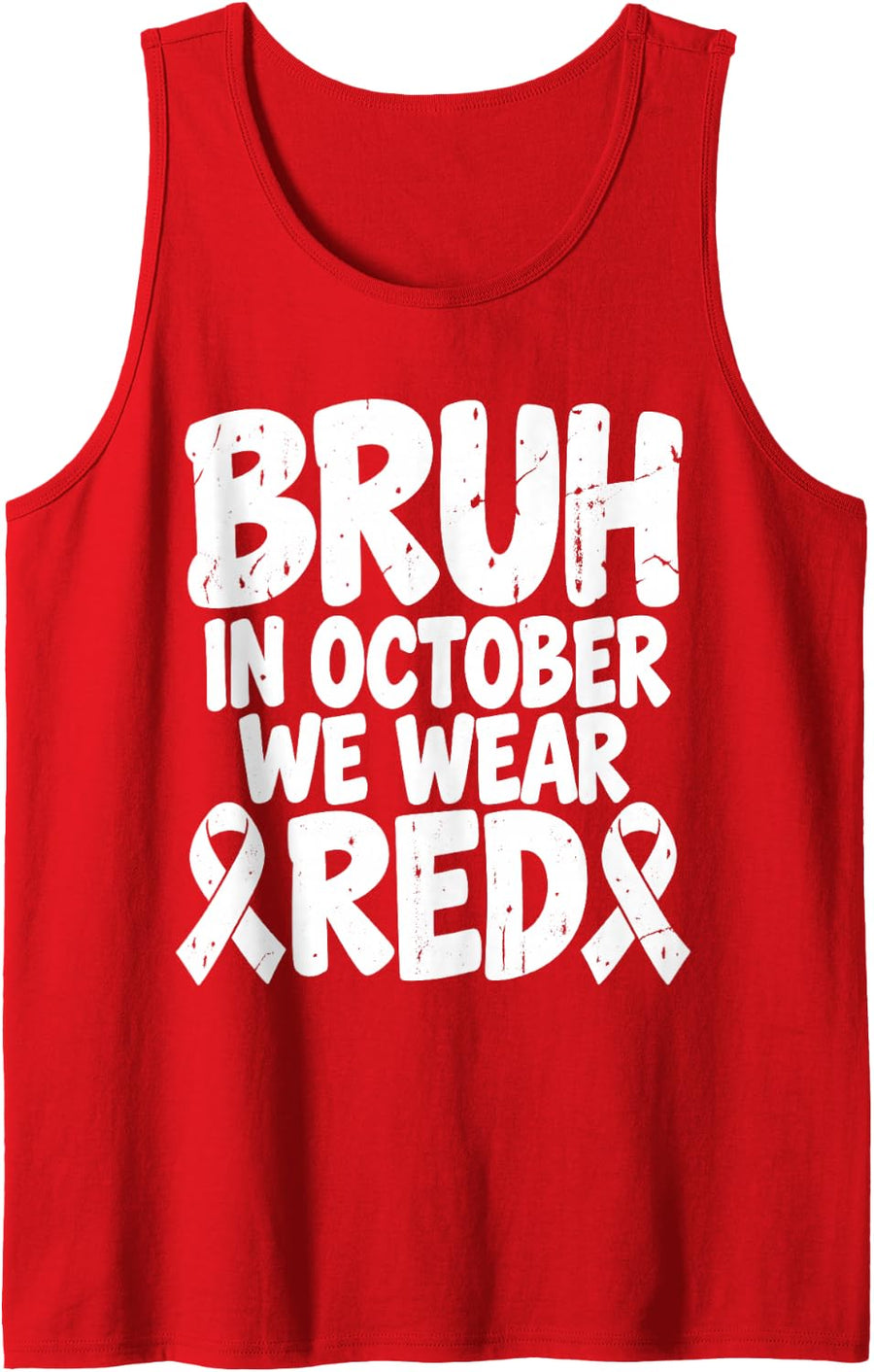 Dyslexia Awareness Kids Toddler Bruh We Wear Red Octobre Sleeveless Tank Top - Red