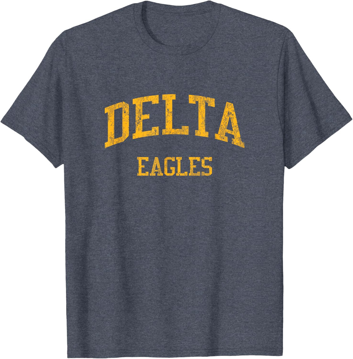 Delta High School HS Muncie in Vintage Sports T-Shirt - Heather Blue