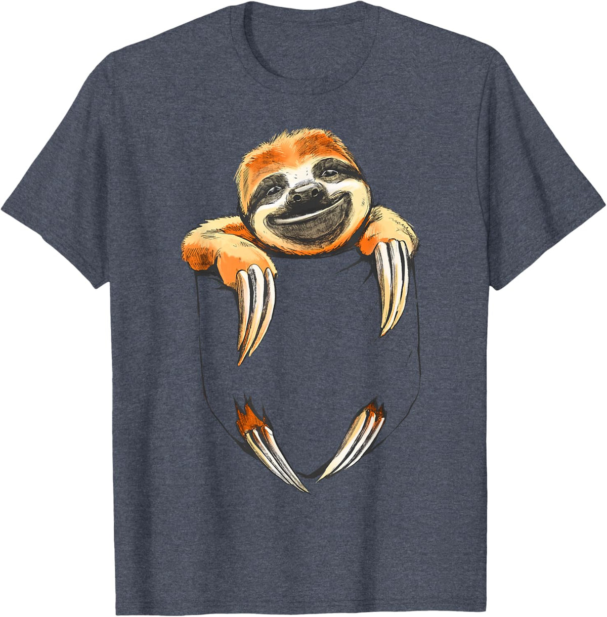 Sloth animal motif cute bag sloth T-Shirt - Heather Blue