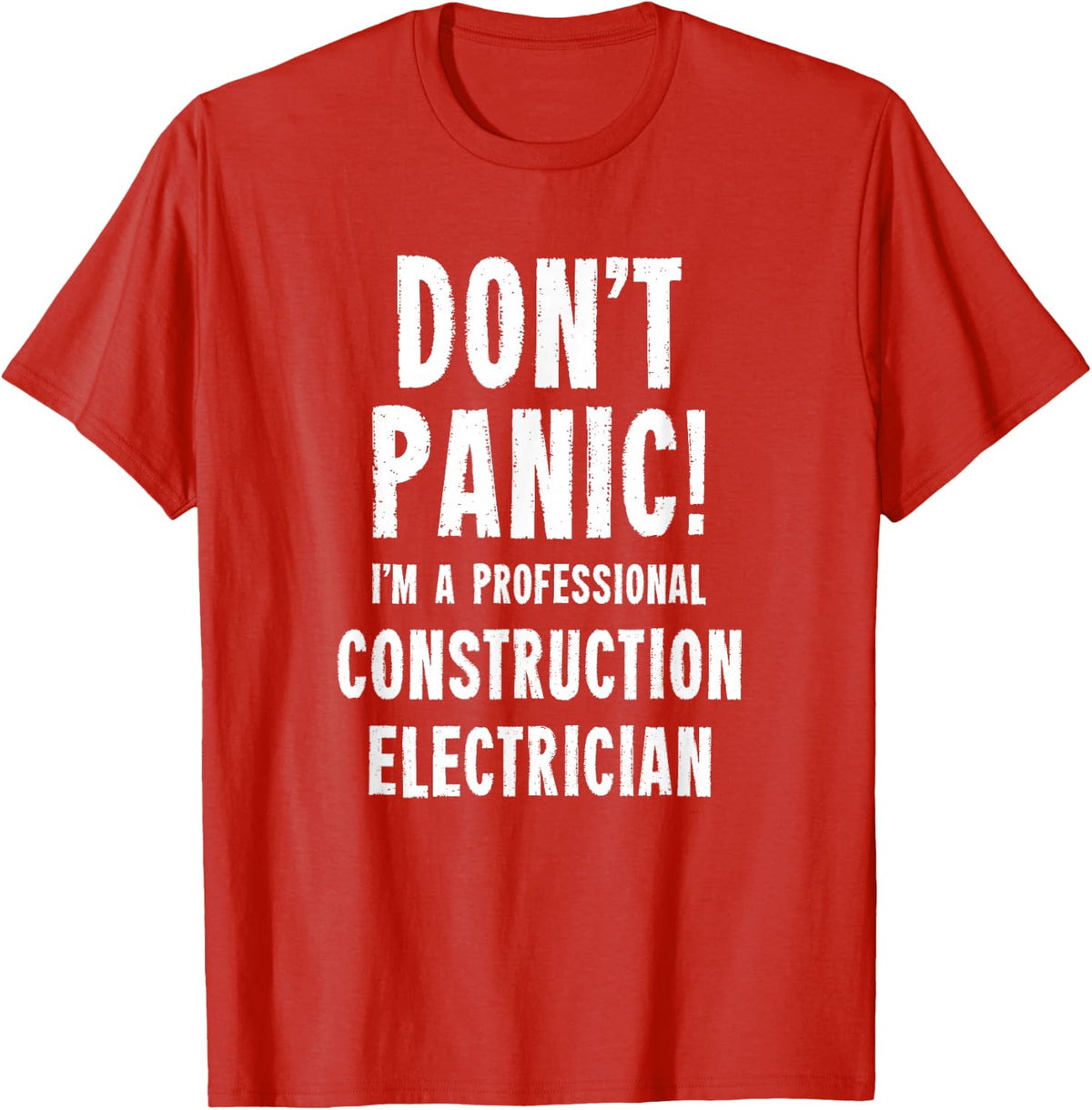 Construction Electrician T-Shirt - Red