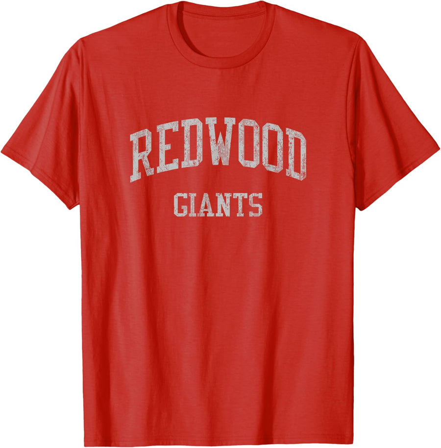 Redwood High School HS Larkspur CA Vintage Sports T-Shirt - Red