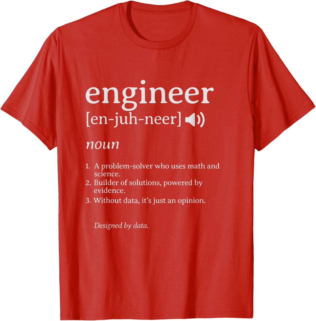 Engineer Definition Funny STEM Problem Solver T-Shirt - Red