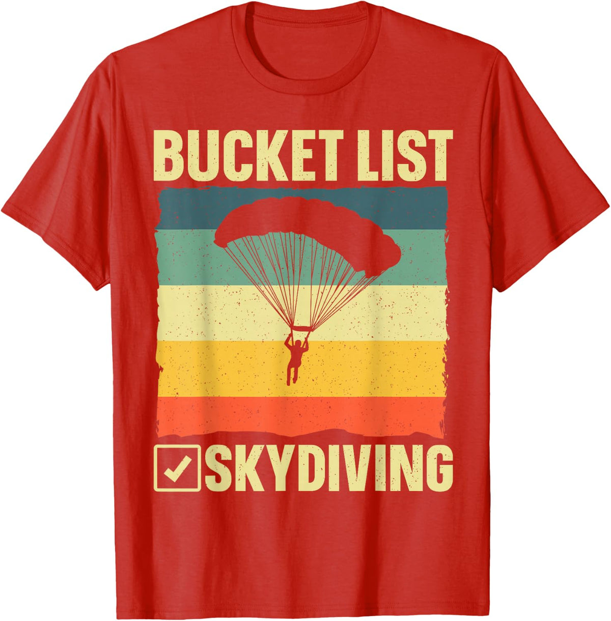 Funny Skydiving Art for Men Women Skydiver Sky Diving Lover T-Shirt - Red
