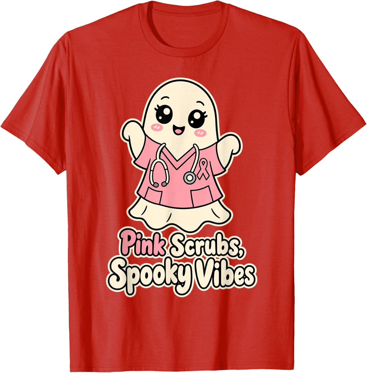 Mammography Tech Oncology Nurse Breast Cancer Pink October T-Shirt - Red