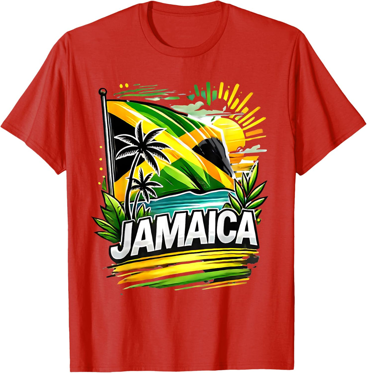 Proud Jamaican Happy Independence Day Jamaica 1962 Men Women T-Shirt - Red