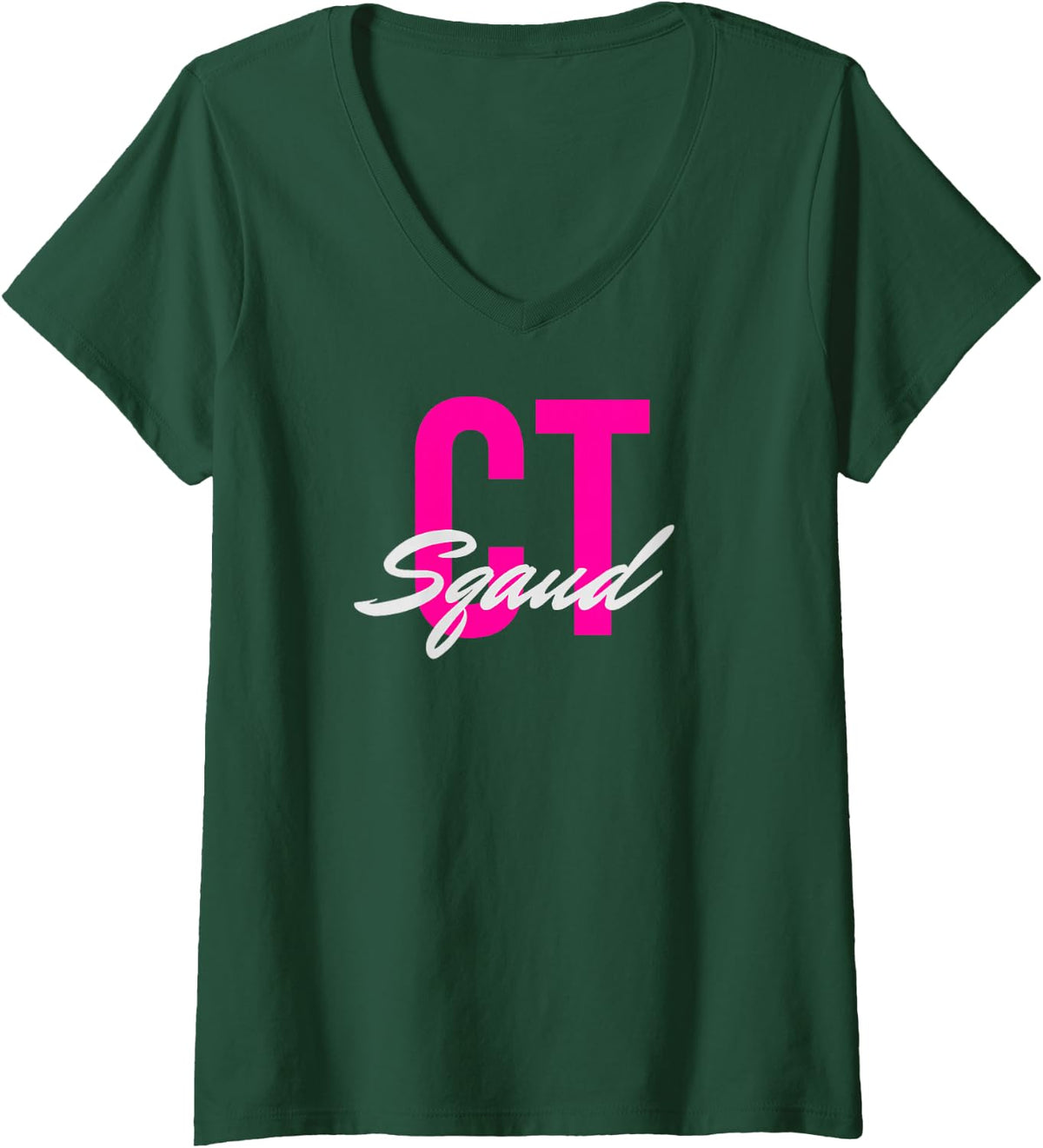 Women's CT Squad Tech Radiology Technologist Computed Tomography V-Neck T-Shirt - Dark Green