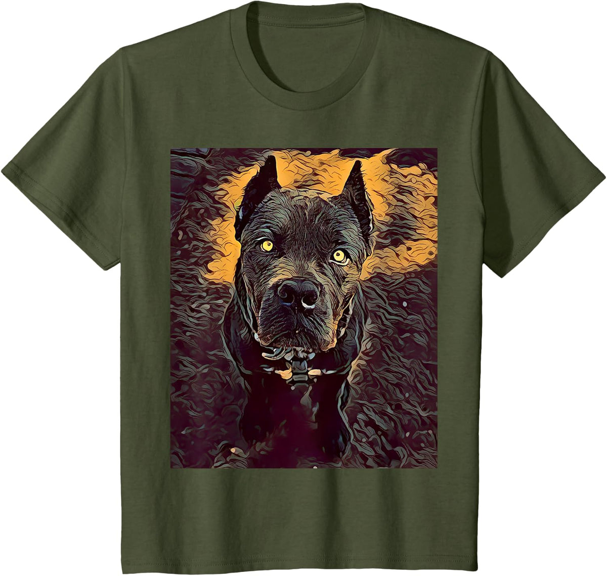 Cane Corso Italian Mastiff Dog T-Shirt - Olive Green