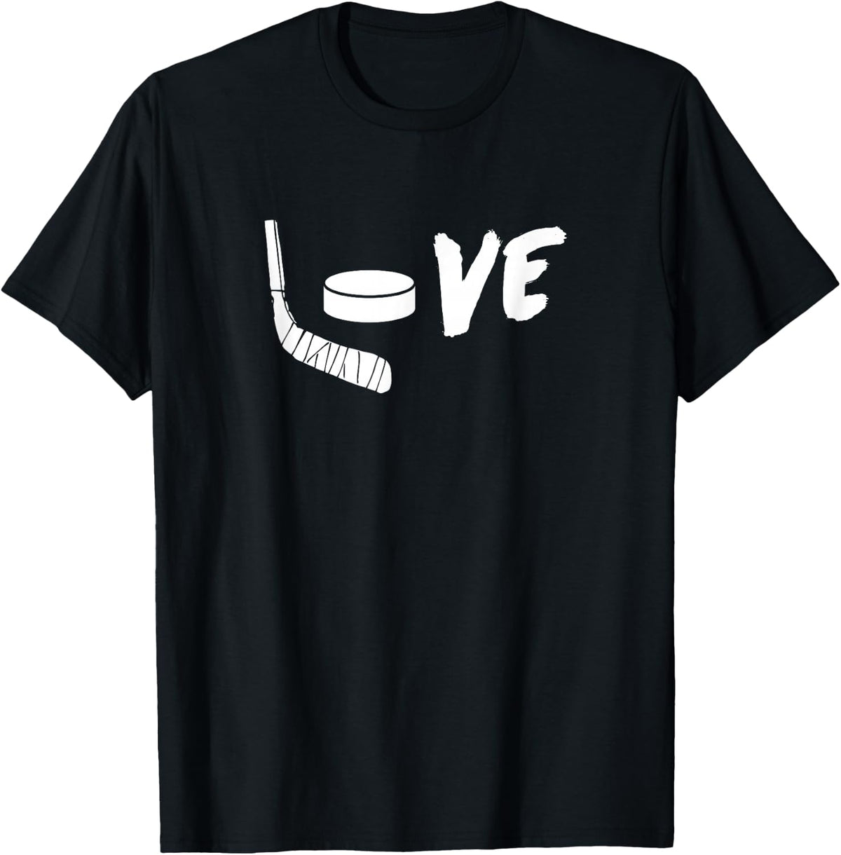 Love Hockey - Ice Hockey Graphic t for Hockey Fans T-Shirt - Black