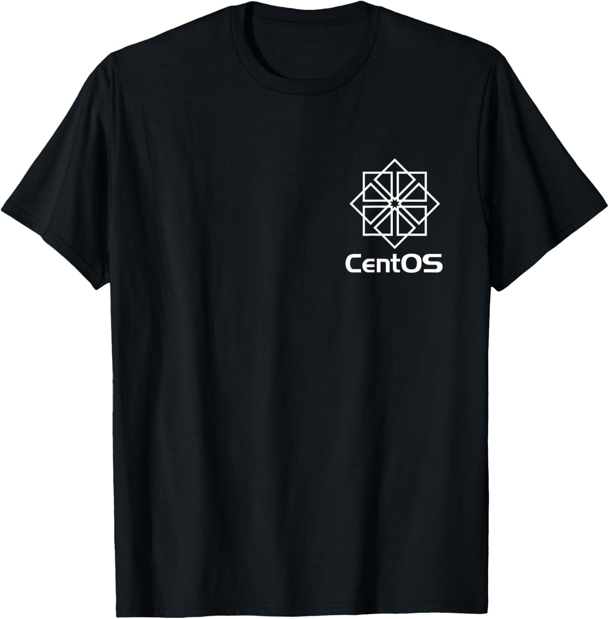 CentOs Linux lover Tee with white Logo Open Source Os T-Shirt - Black