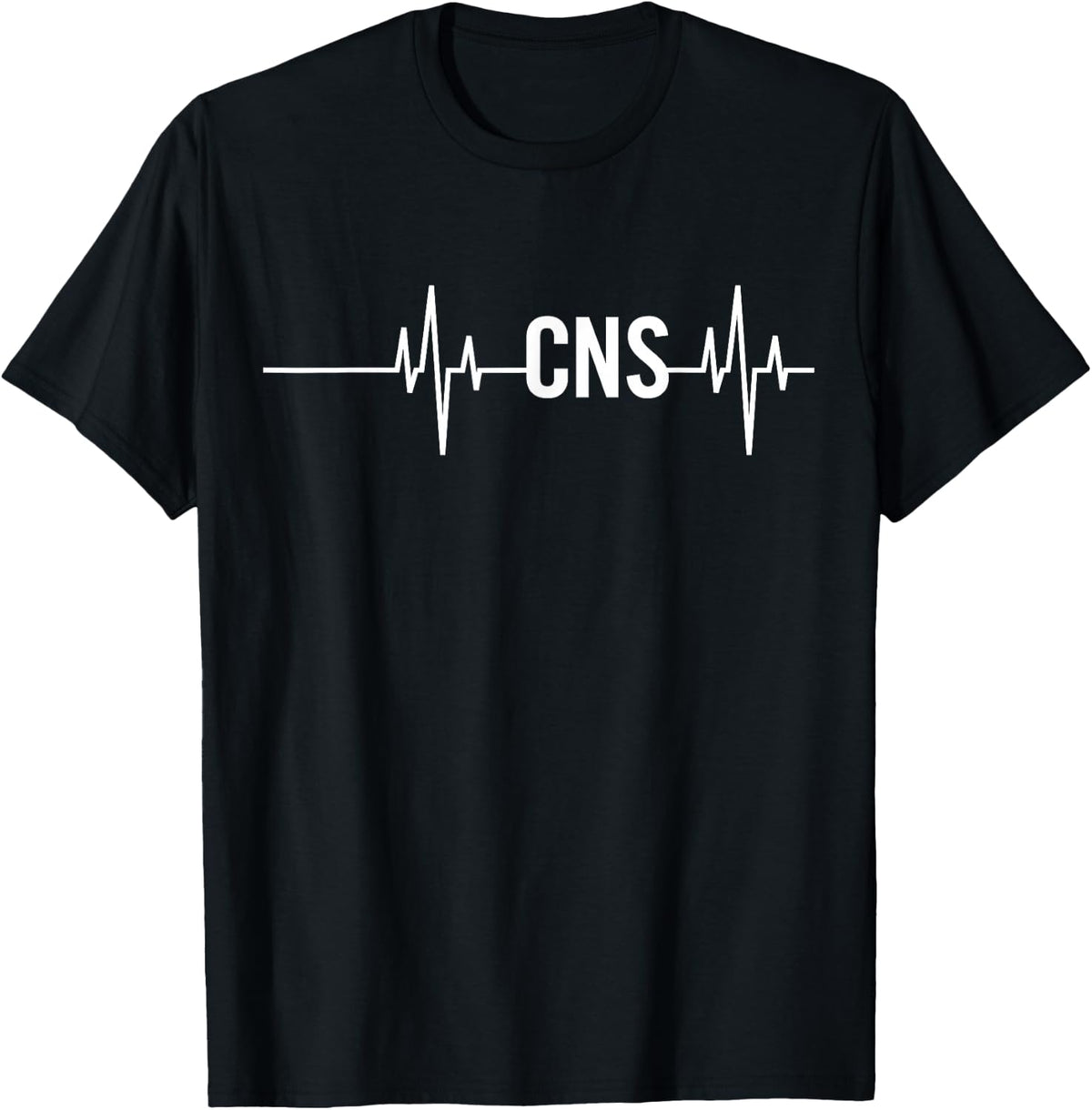 Clinical Nurse Specialist Gift CNS Heartbeat T-Shirt - Black