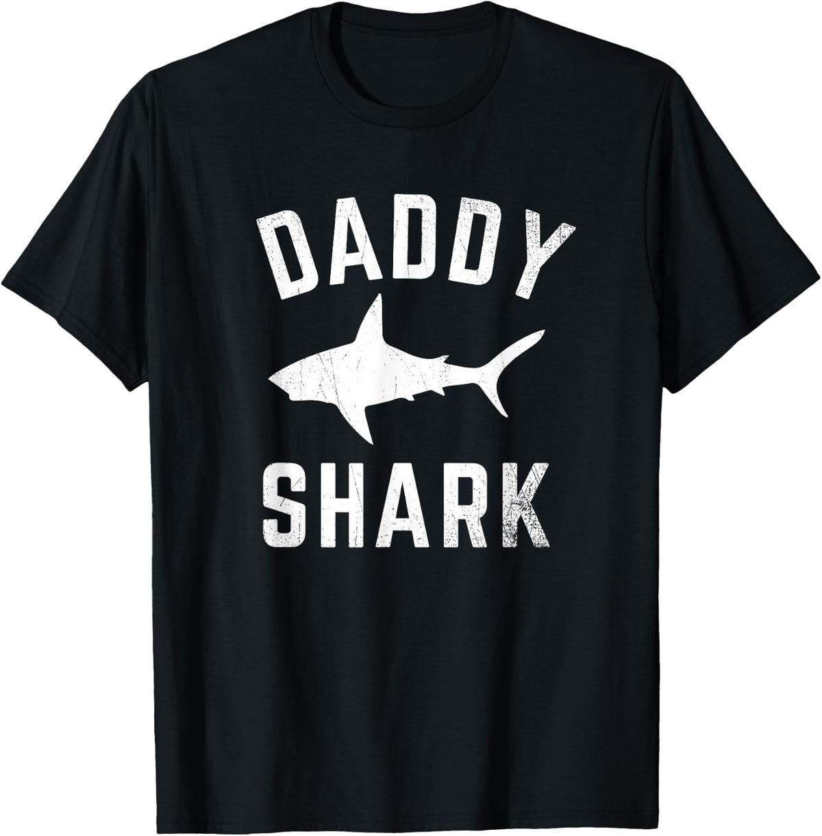 Daddy Shark Family Matching Funny Shark Dad T Shirt T-Shirt - Black