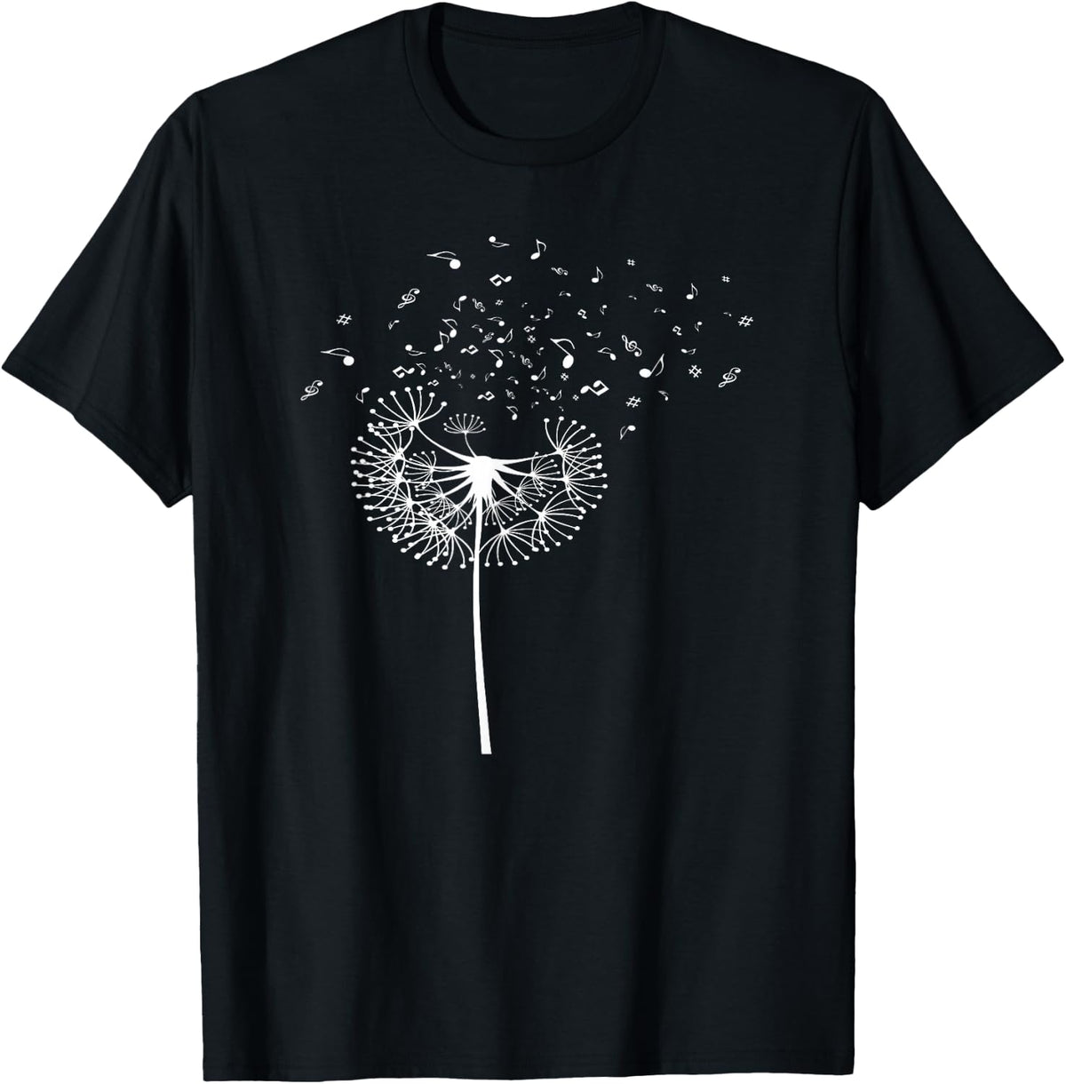 Dandelion Music Notes Orchestra Member T-Shirt - Black