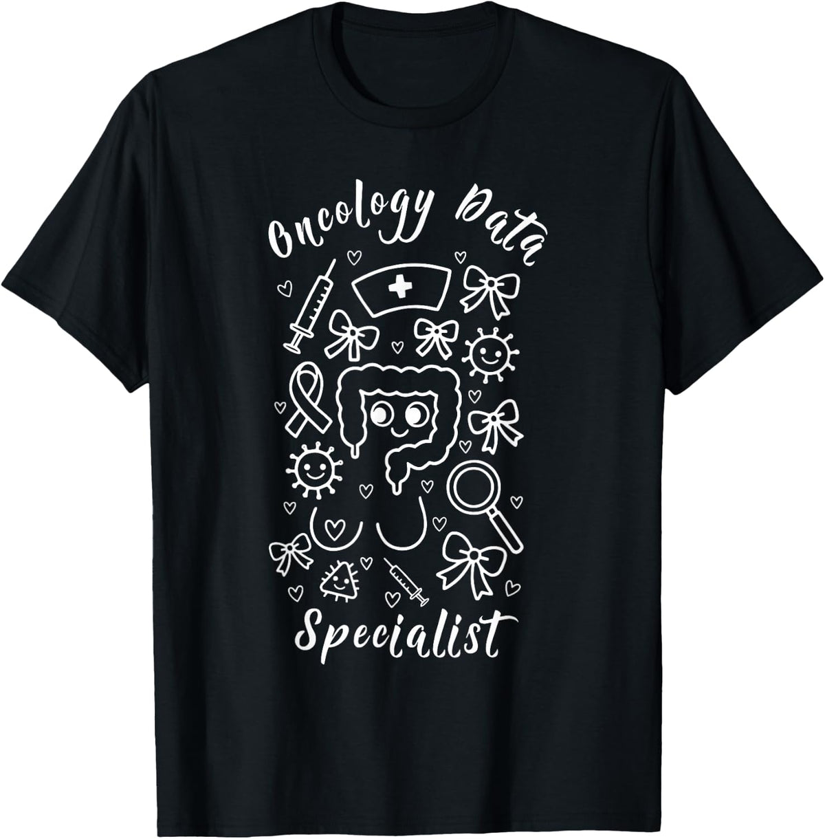 Oncology Data Specialist Certified Tumor Registrar ODS Grad T-Shirt - Black