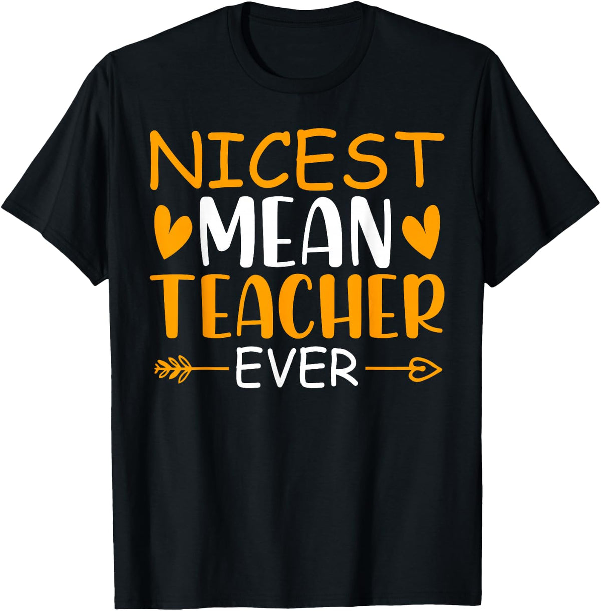 Nicest Mean Teacher Ever - Funny Men Women Teacher T-Shirt - Black