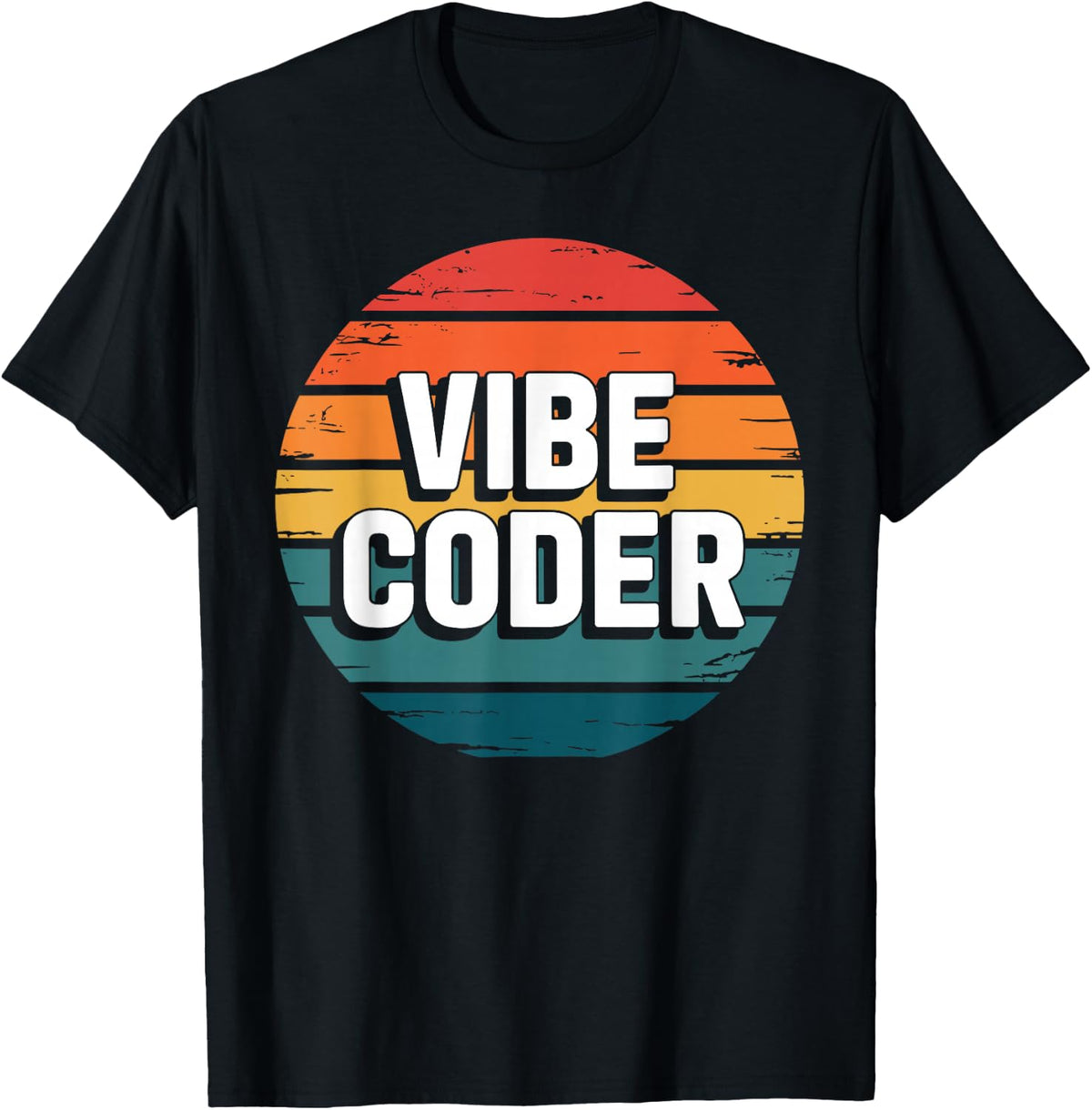 Vibe Coding Art for Men Women Programmer Software Developer T-Shirt - Black