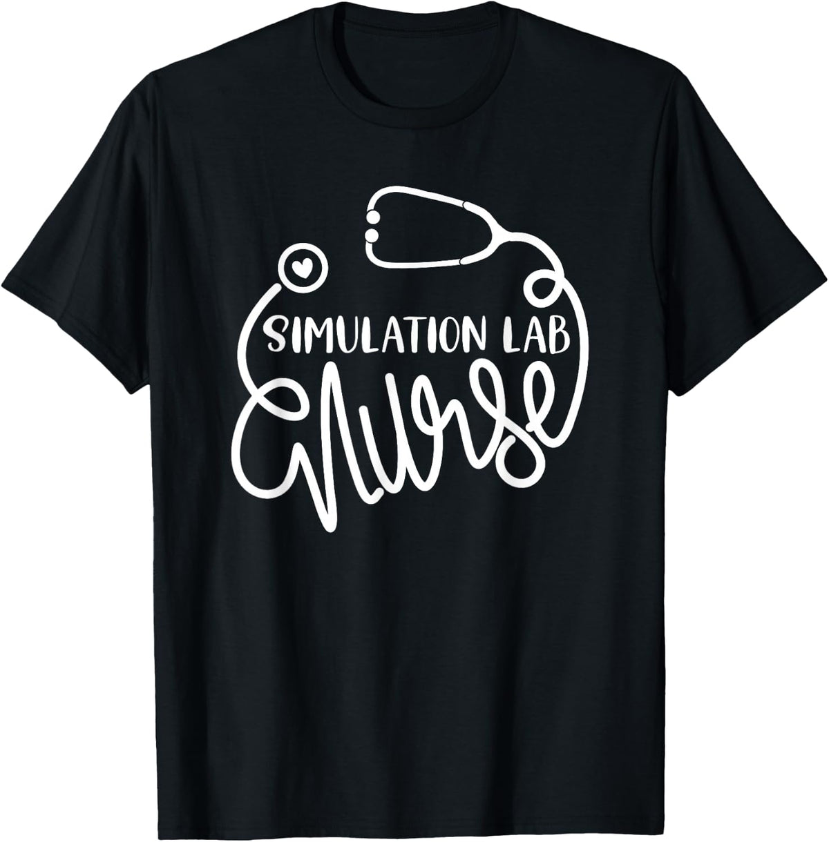 Simulation Lab Nurse Cute Simulation Nursing Department RN T-Shirt - Black
