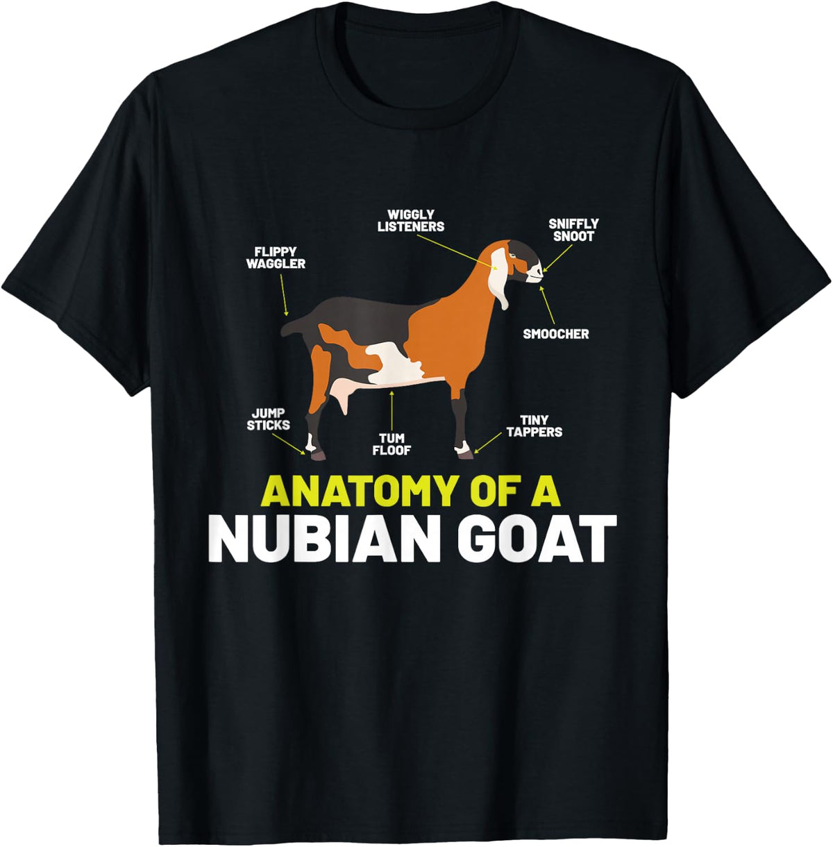 Goat Lovers Shirt Meme | Pet Animal Pun Funny Nubian Goat T-Shirt - Black