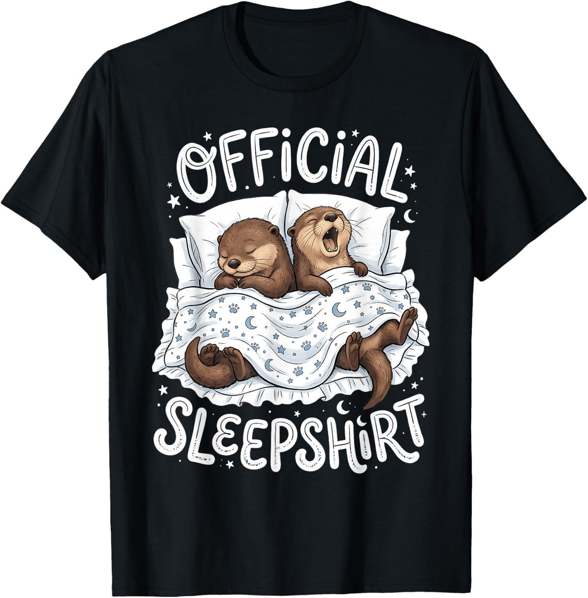 Otter Official Sleep T-Shirt - Black