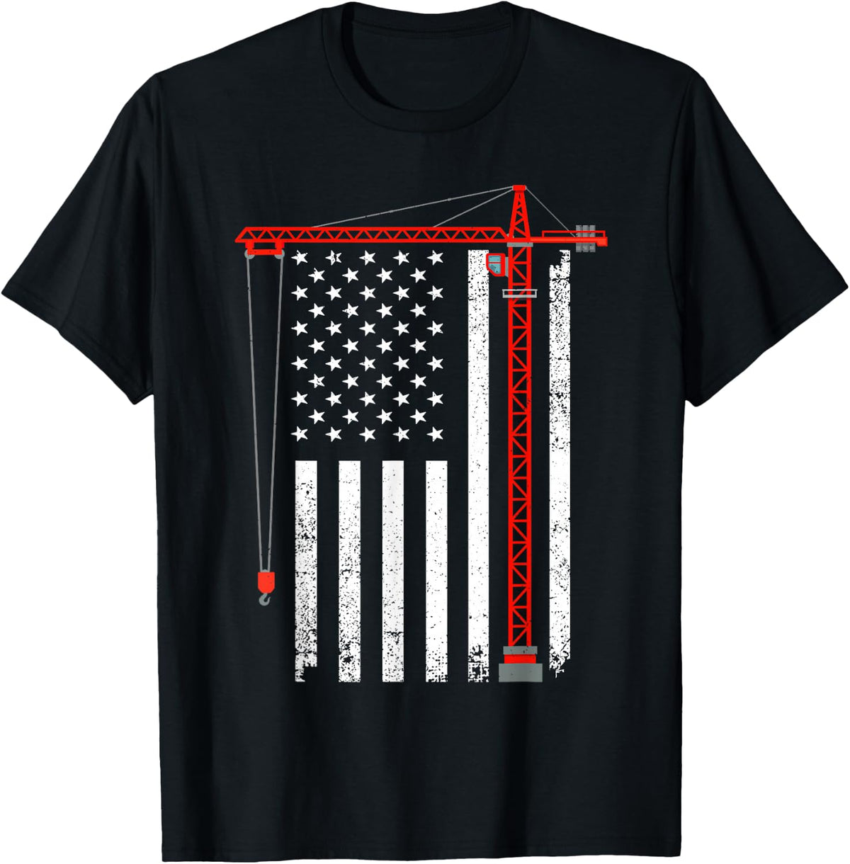 Cool Crane Operator Art For Men Women Tower Crane Operator T-Shirt - Black