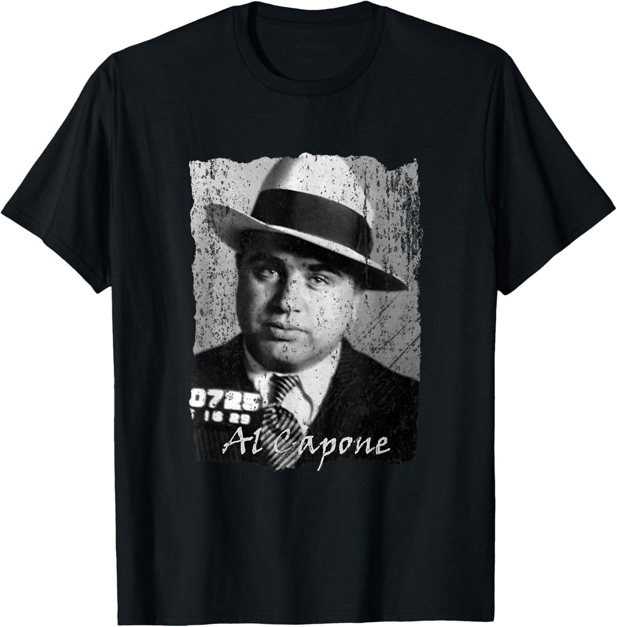 Gangster Shirt Men Vintage Mafia T-Shirt Retro Crime Tees 1930s Mobster T Shirts - Black