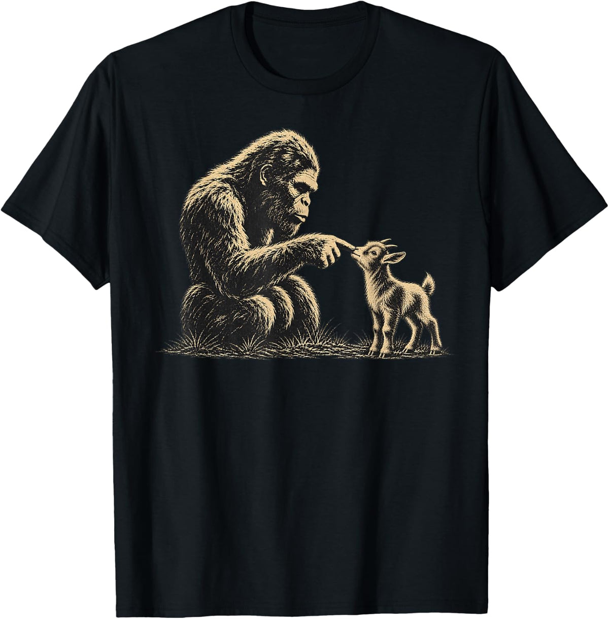 Cute Baby Goat T-Shirt - Black