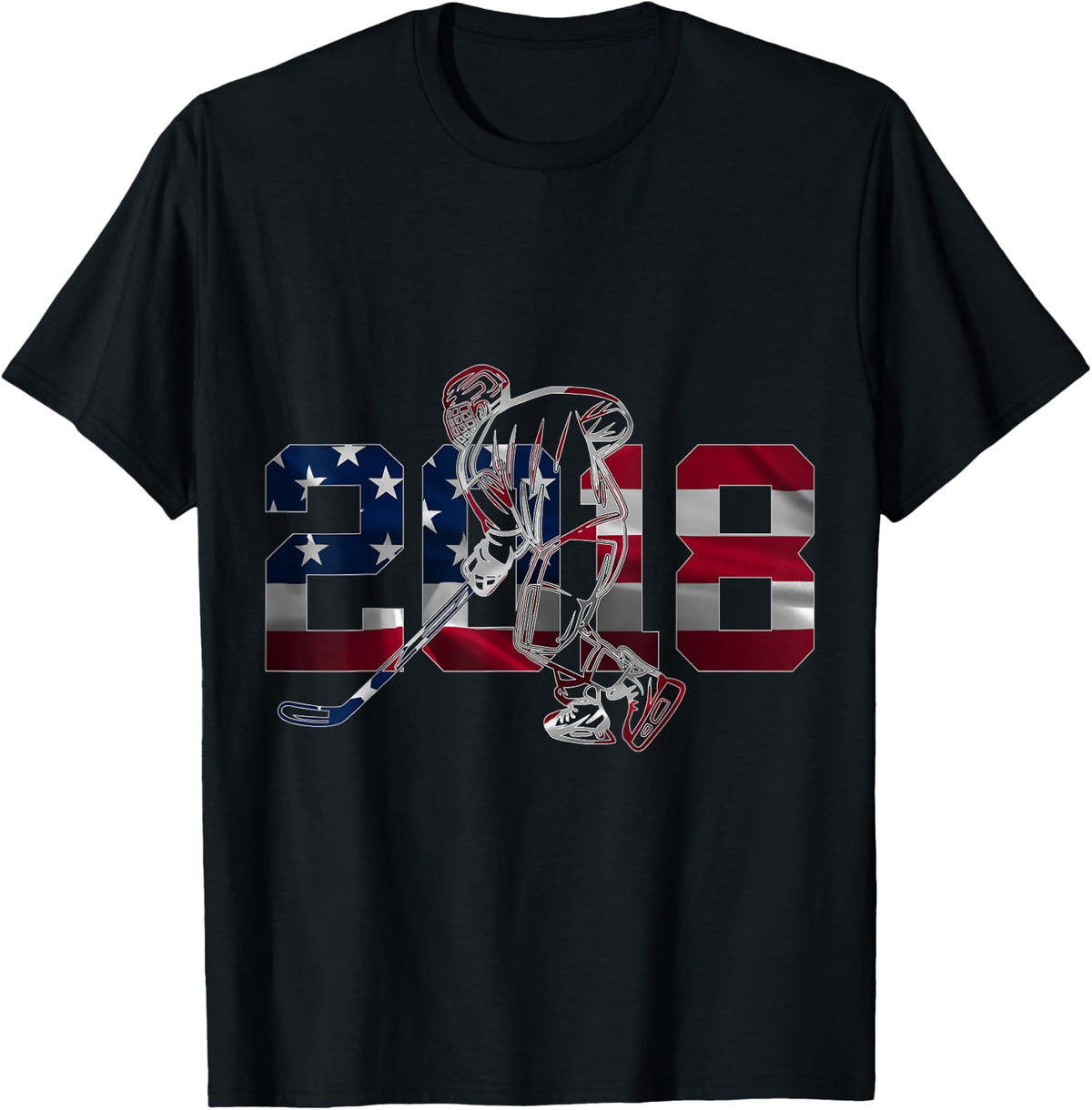 2018 ICE HOCKEY 8TH BIRTHDAY T-Shirt - Black