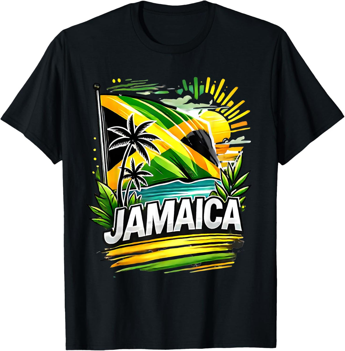 Proud Jamaican Happy Independence Day Jamaica 1962 Men Women T-Shirt - Black