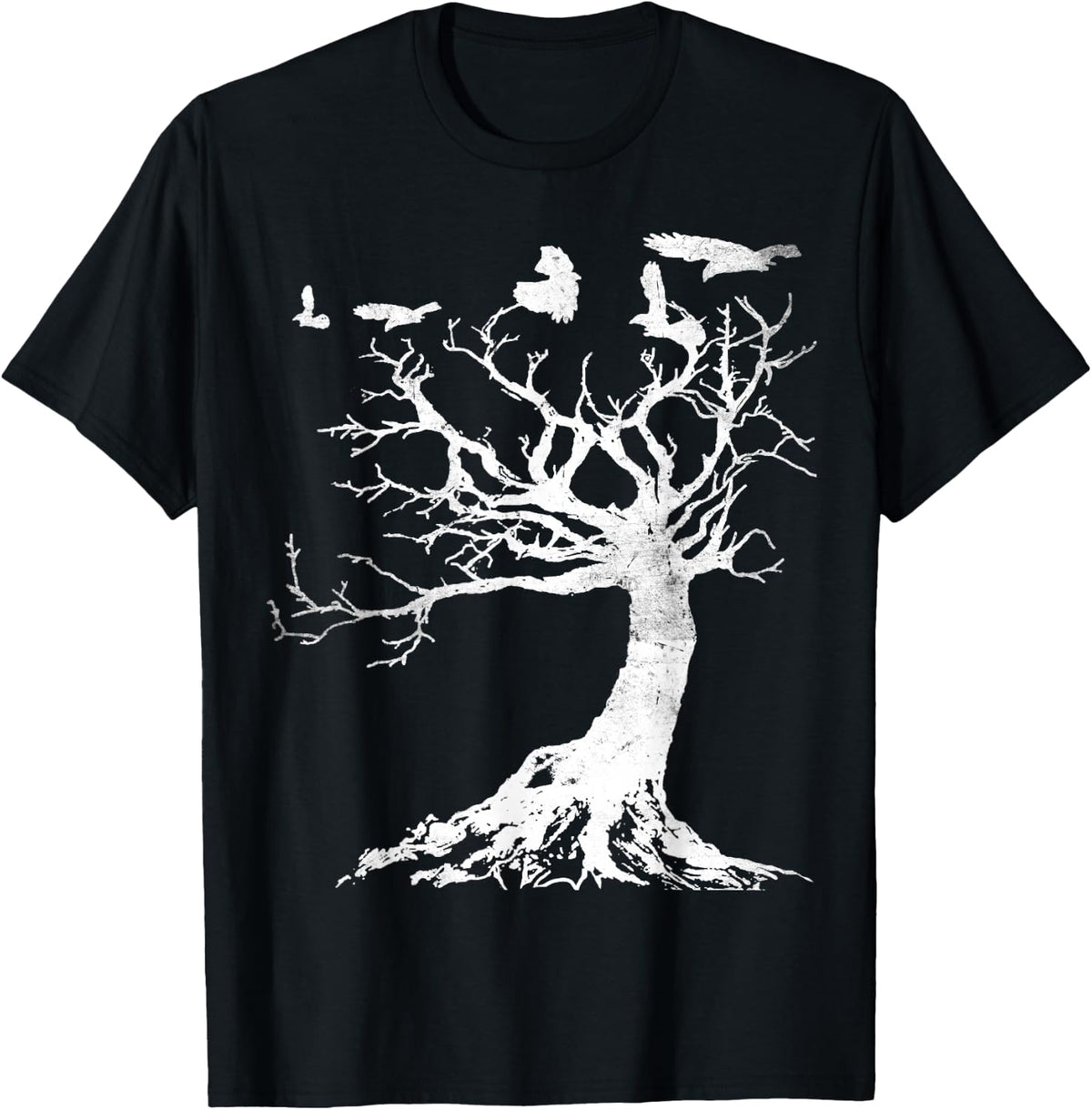 Gothic Raven Tree Gothic Aesthetic Goth T-Shirt - Black
