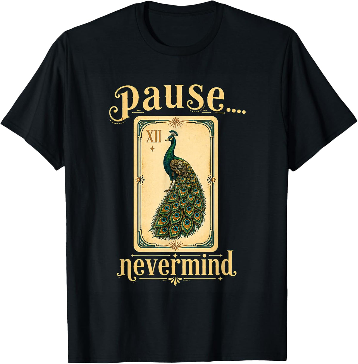 Pause Nevermind Vintage Funny Mahjong Lovers Tile Game T-Shirt - Black