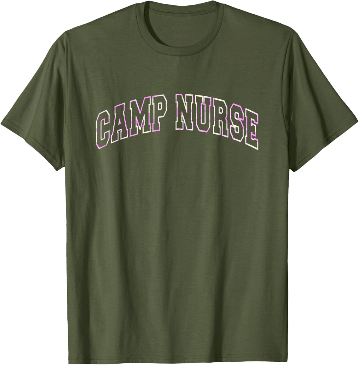 Off Duty CAMP NURSE Summer Camping Nursing School Graduation T-Shirt - Olive Green